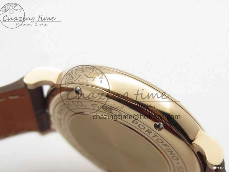 MIROTIME 1226 Portofino 37mm RG V7F 1:1 Best Edition Gray Dial on Deep Brown Leather Strap A SunProtective 7090